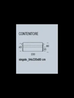 Letto moderno Zaffiro Nefi con un ribasso del 50%