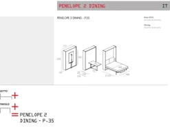 Letto Penelope 2 dining .p.35 di Clei scontato del 30%