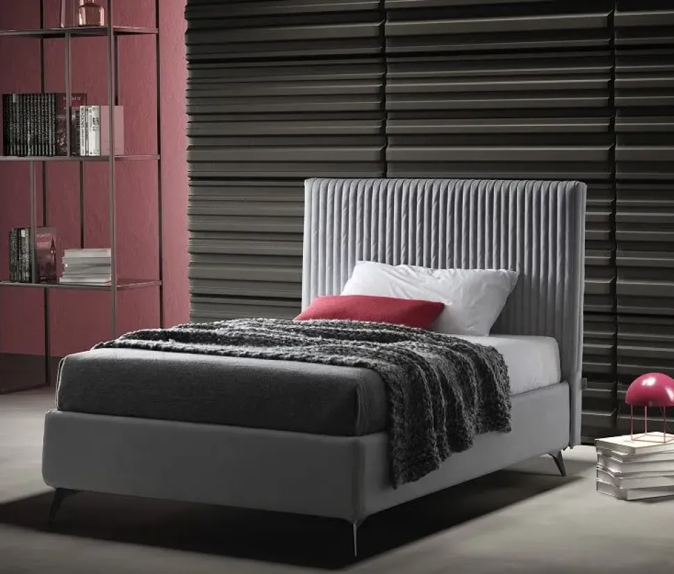 Letto piazza e mezzo con contenitore Letto contenitore velluto extra luxury Md work a prezzo ribassato