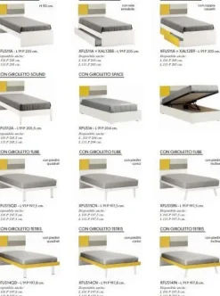 Letto piazza e mezzo con pediera Fusion Zg mobili a prezzo scontato