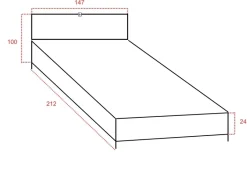 Letto piazza e mezzo design Bia Artigianale a prezzo ribassato