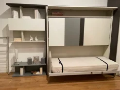 Letto singolo a scomparsa in legno KALI DUO 2200 di Clei