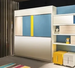 Letto singolo a scomparsa in legno KALI DUO 2200 di Clei