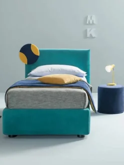 Letto singolo con giroletto Plain Samoa a prezzo scontato