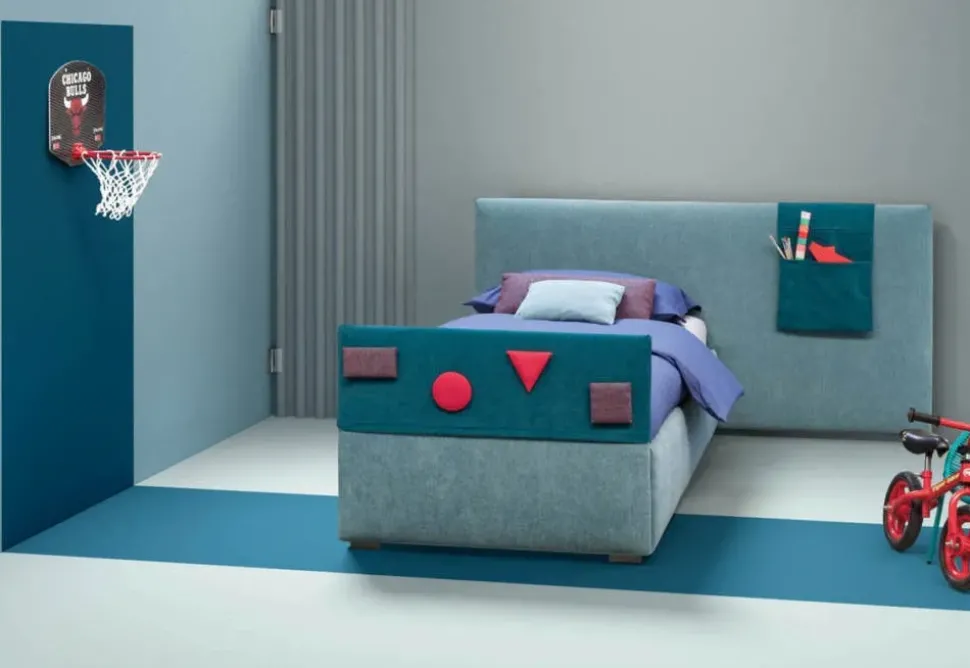 Letto singolo con giroletto Plain Samoa a prezzo scontato