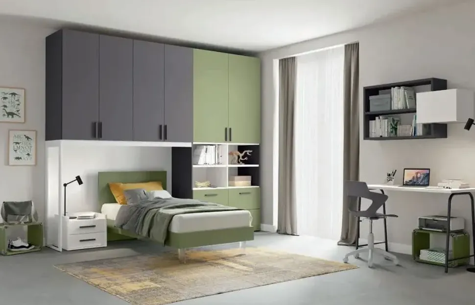 Letto singolo con piedini Volo Colombini casa a prezzo ribassato