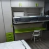 Letto singolo Letto a castello larice  verde acido Artigianale con un ribasso IMPERDIBILE