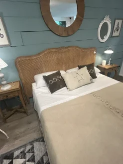 Letto Testiera in paglia di vienna di Dialma brown scontato del 54%