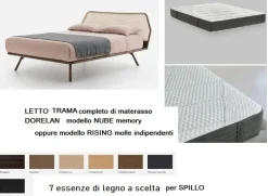 Letto Trama con materasso dorelan nube di Pianca scontato del 31%