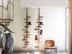 Libreria Adelaide wood in stile design di Mogg in OFFERTA OUTLET