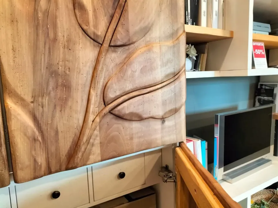 Libreria Artigianale in legno a prezzo Outlet: scopri Mobile artigianale in legno massello
