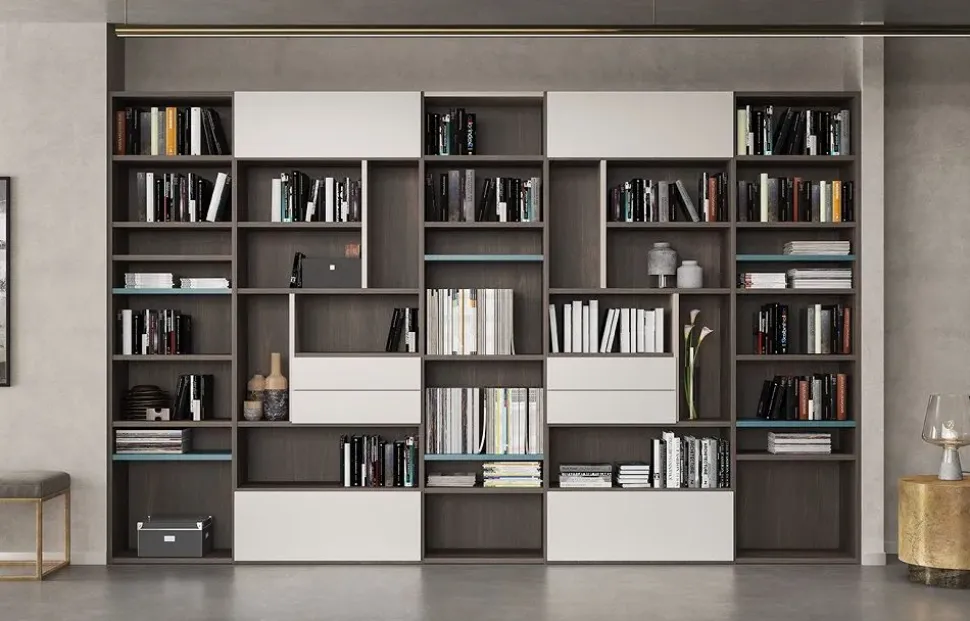 Libreria Corazzin in laminato materico scontata -35%: scopri Libreria mod.elegant