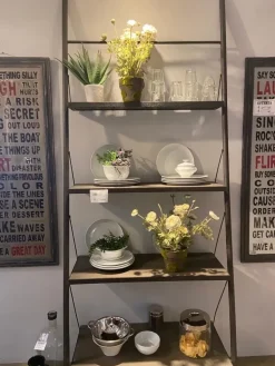 Libreria Dialma brown in legno scontata -50%: scopri Libreria metallo legno