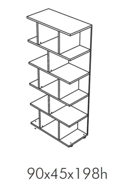 Libreria Etager alta a giorno stile design di Flycom scontata del 30%