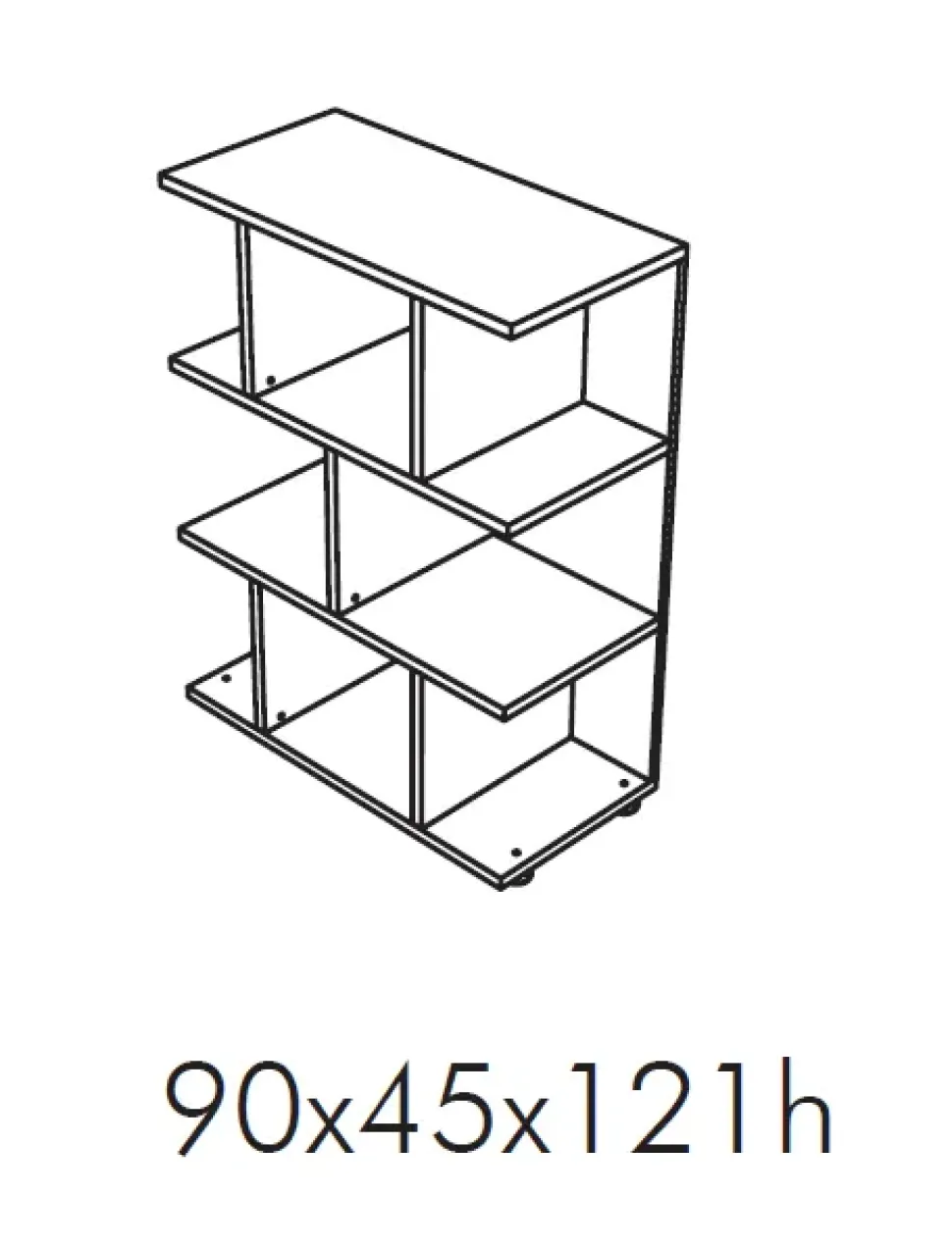 Libreria Etagere media a giorno stile moderna di Flycom scontata del 30%