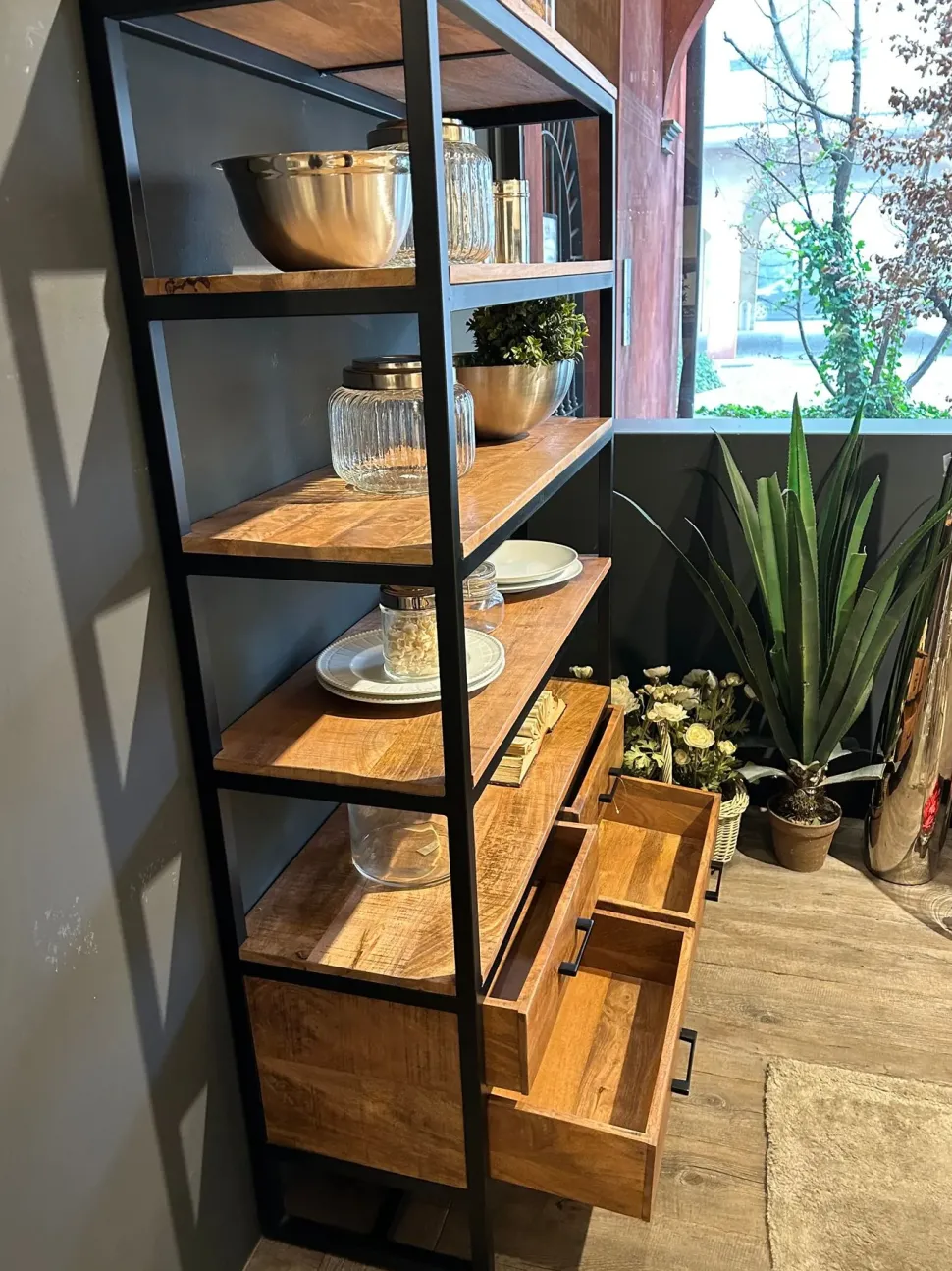 Libreria Etajere stile moderno di Dialma brown in offerta