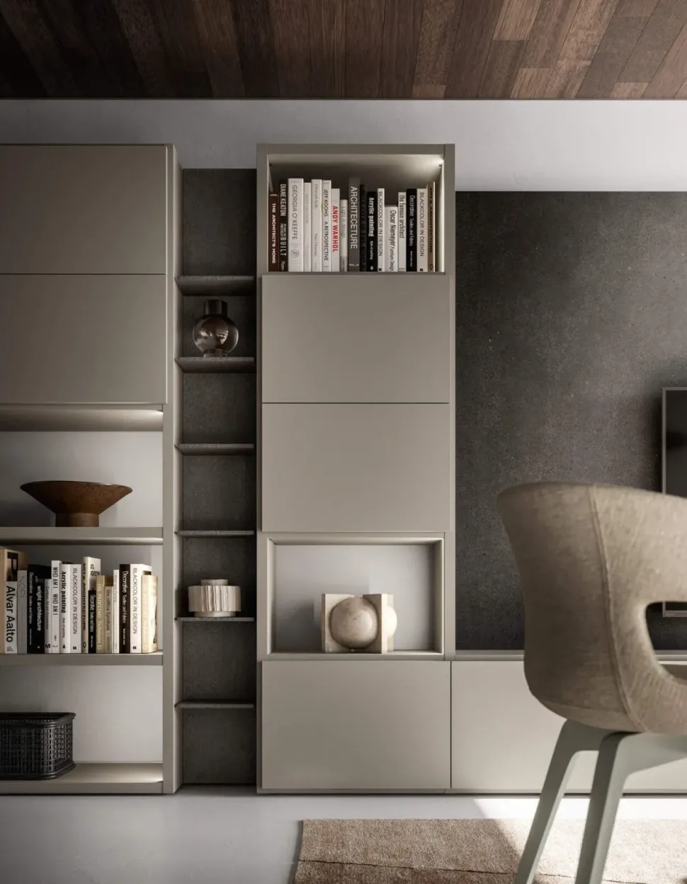 Libreria Hnl021 stile moderno di Santalucia in Offerta Outlet