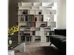 Libreria in laccato opaco stile moderno Wally Cattelan