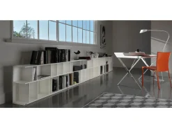Libreria in laccato opaco stile moderno Wally Cattelan