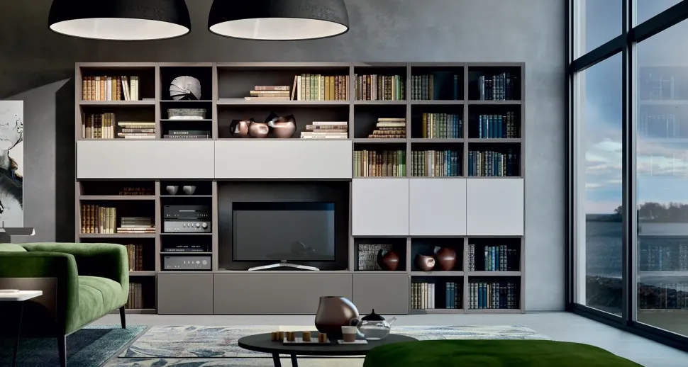 Libreria in melamminico stile moderno Sa 1574 Maronese