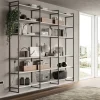 Libreria in stile design Scavolini in laminato materico Offerta Outlet