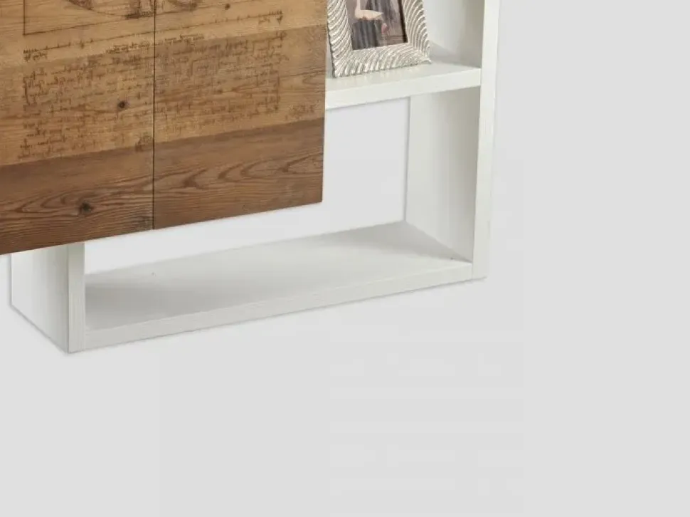 Libreria in stile design Dialma brown in legno Offerta Outlet