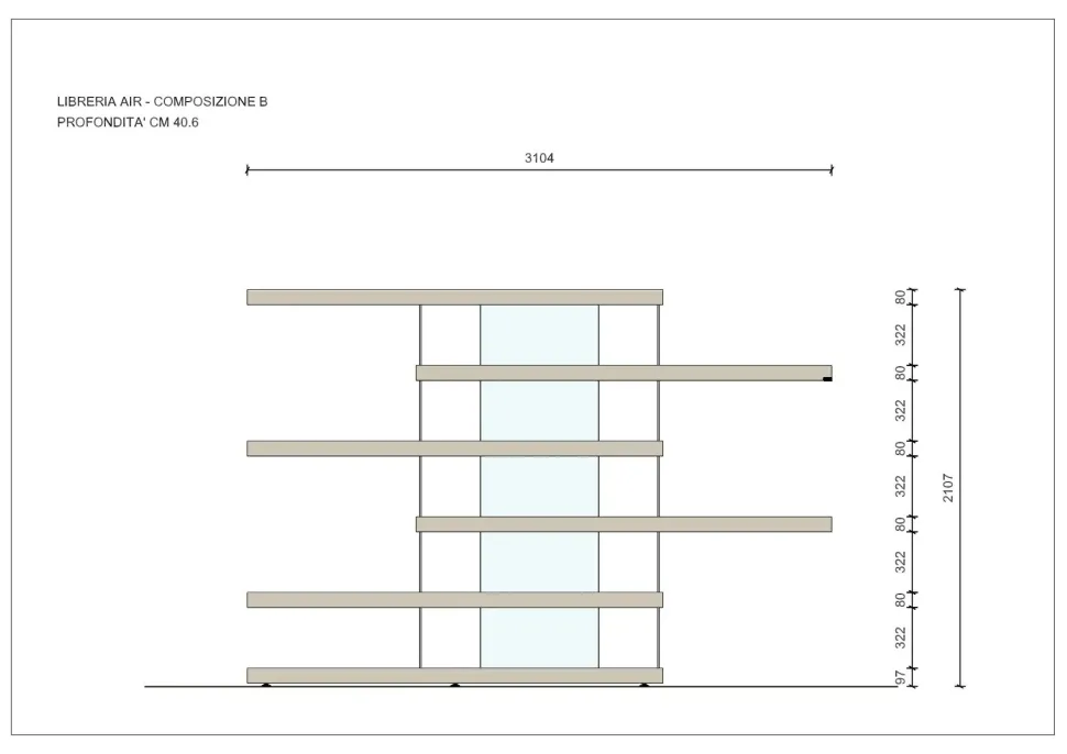 Libreria Lago in laccato opaco in Offerta Outlet: scopri Air - mdw24
