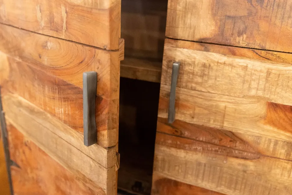 Libreria Libreria con contenitore e cassetti in legno massello in stile design di Artigianale in OFFERTA OUTLET