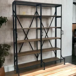 Libreria Libreria industrial art deco stile design di Outlet etnico scontata del 42%