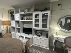 Libreria Libreria porta tv  Dialma brown in stile classica con forte sconto