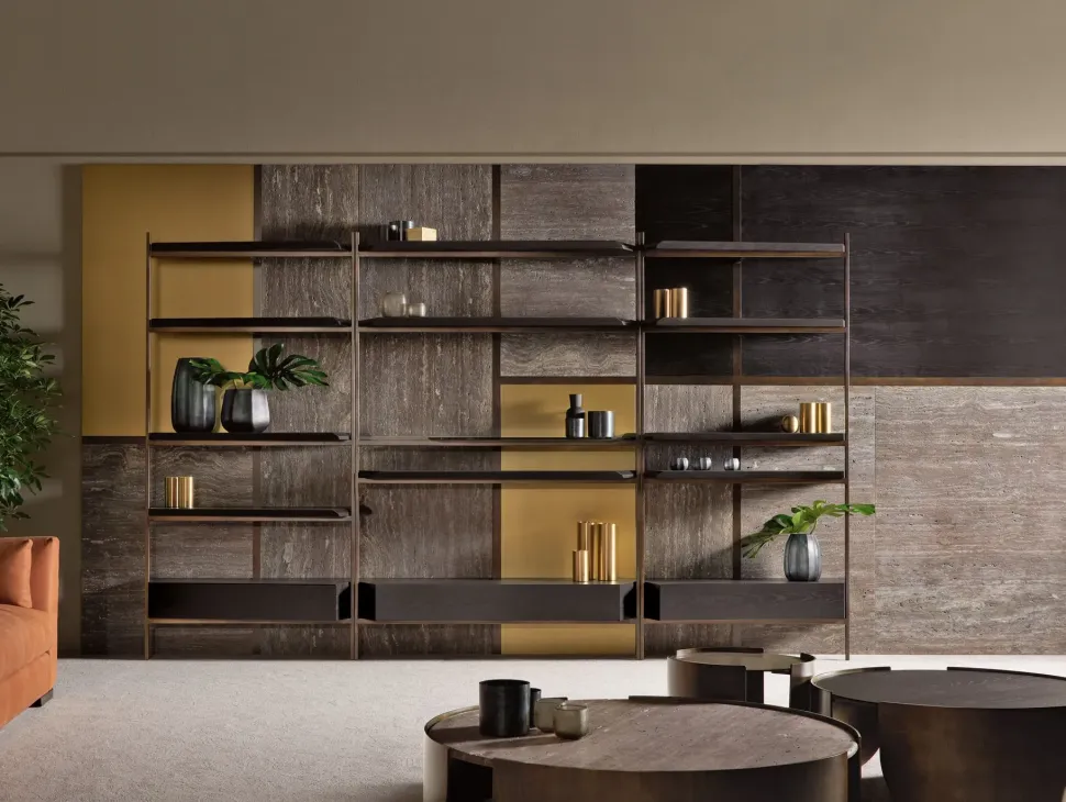 Libreria Macao in stile design di Cantori in OFFERTA OUTLET