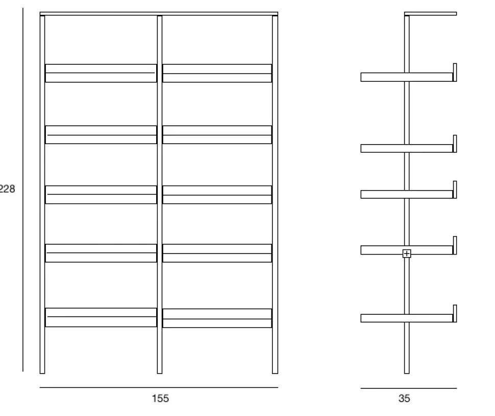 Libreria modello Acciaio a muro di Desalto a prezzo riservato