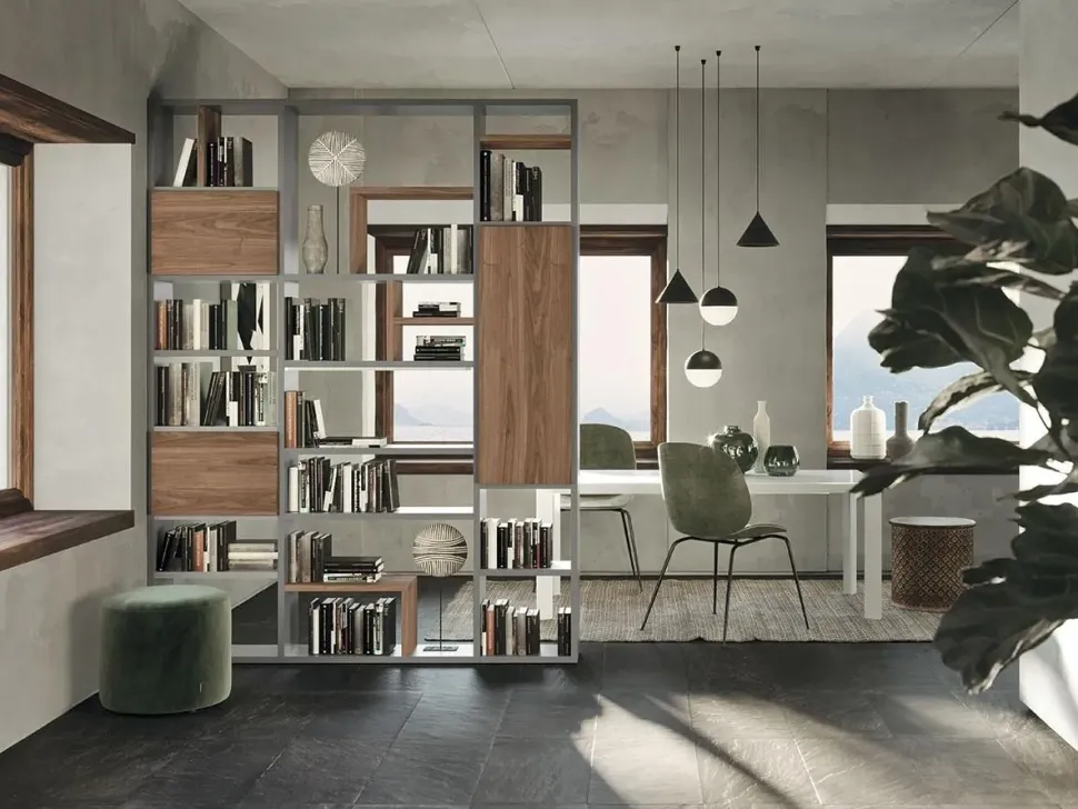 Libreria modello Horizon bifacciale di Mobilgam a prezzo scontato