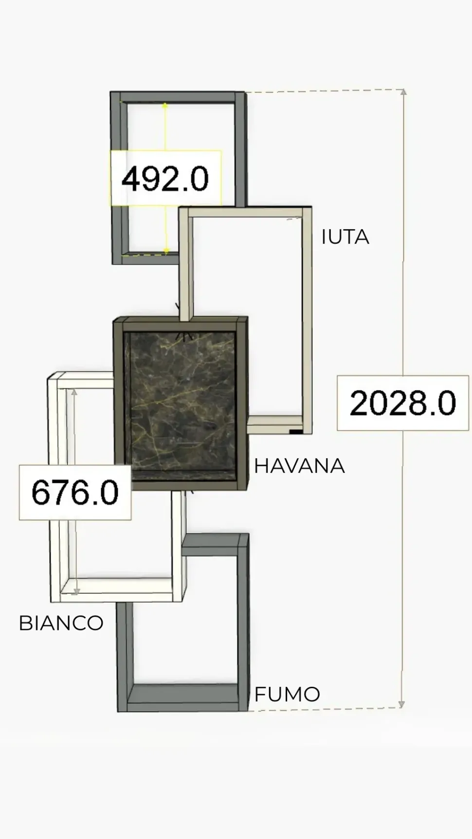 Libreria modello Lagolinea di Lago in Offerta Outlet