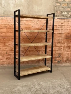 Libreria modello Libreria industrial 5 ripiani di Outlet etnico a prezzo Outlet