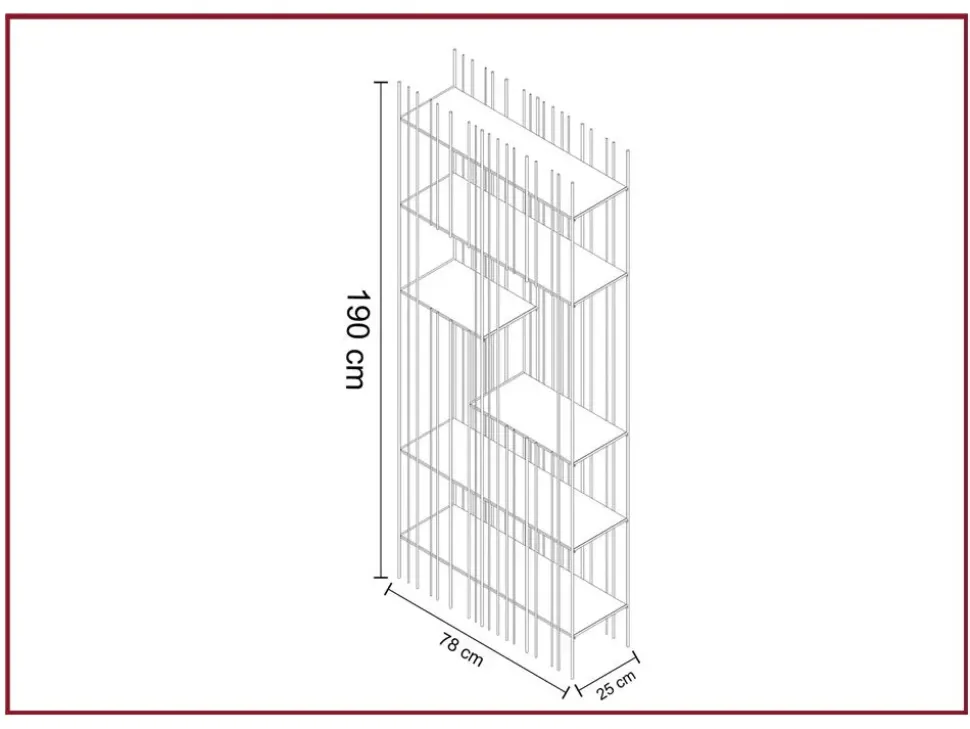 Libreria Mogg in metallo a prezzo Outlet: scopri Metrica oro