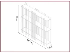 Libreria Mogg in metallo a prezzo Outlet: scopri Metrica oro