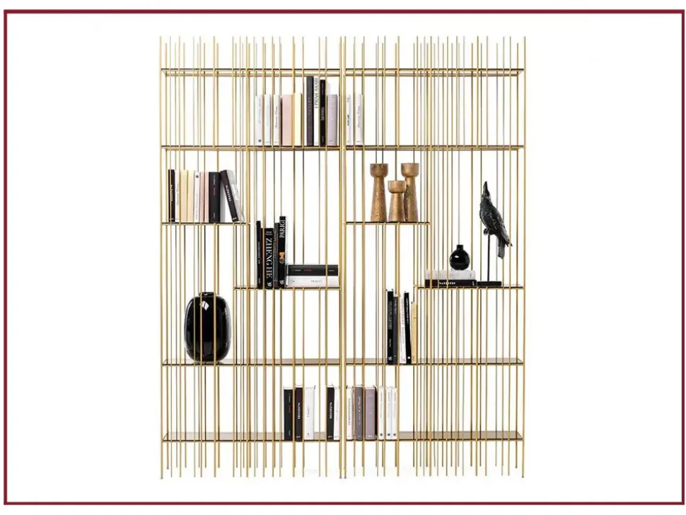 Libreria Mogg in metallo a prezzo Outlet: scopri Metrica oro