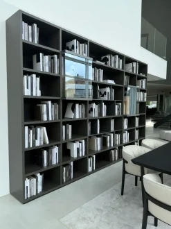 Libreria Poliform in laccato opaco scontata -30%: scopri Libreria wallsystem