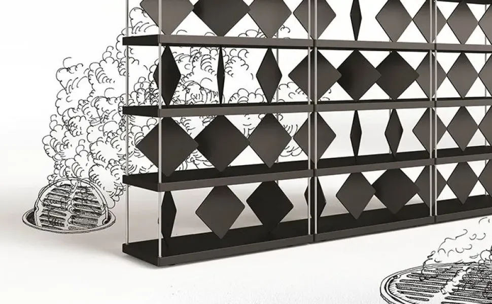 Libreria Pontiana in stile design di Minotti italia in OFFERTA OUTLET