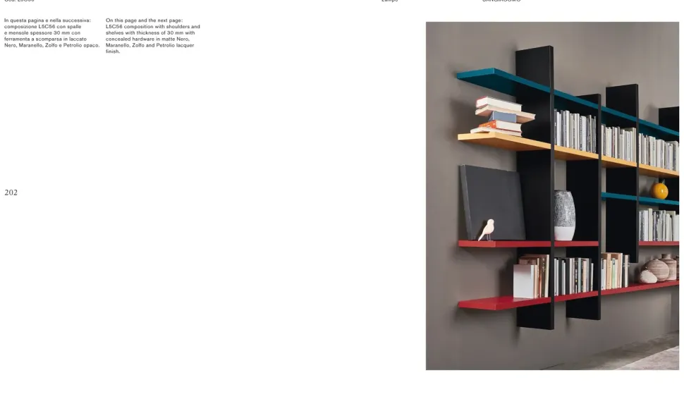 Libreria Sangiacomo in laccato opaco in Offerta Outlet