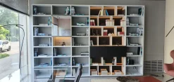 Libreria Wall system Poliform in stile design in offerta