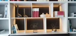 Libreria Wall system Poliform in stile design in offerta