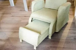 LLOYD LOOM  Poltrona relax intrecciata Lady oscar reclinabile verde