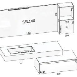 M2 system Baxar: mobile da bagno A PREZZI OUTLET