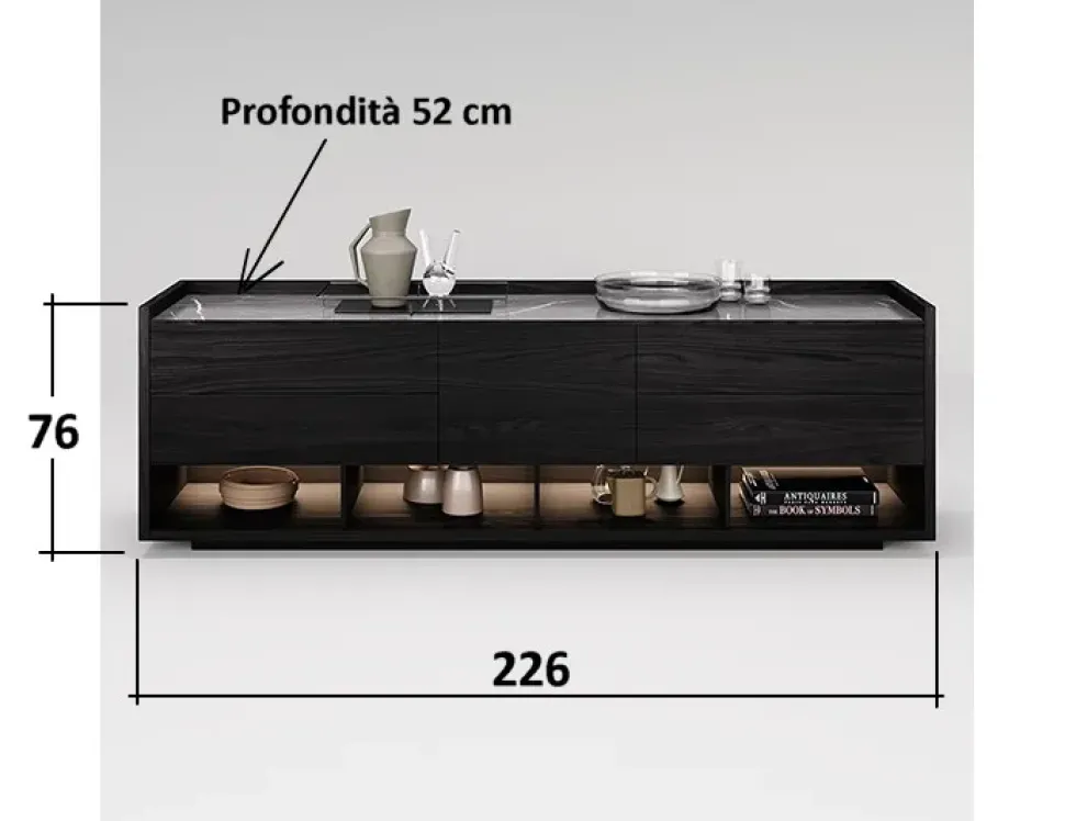 Madia Class in stile design di Astor mobili in Offerta Outlet