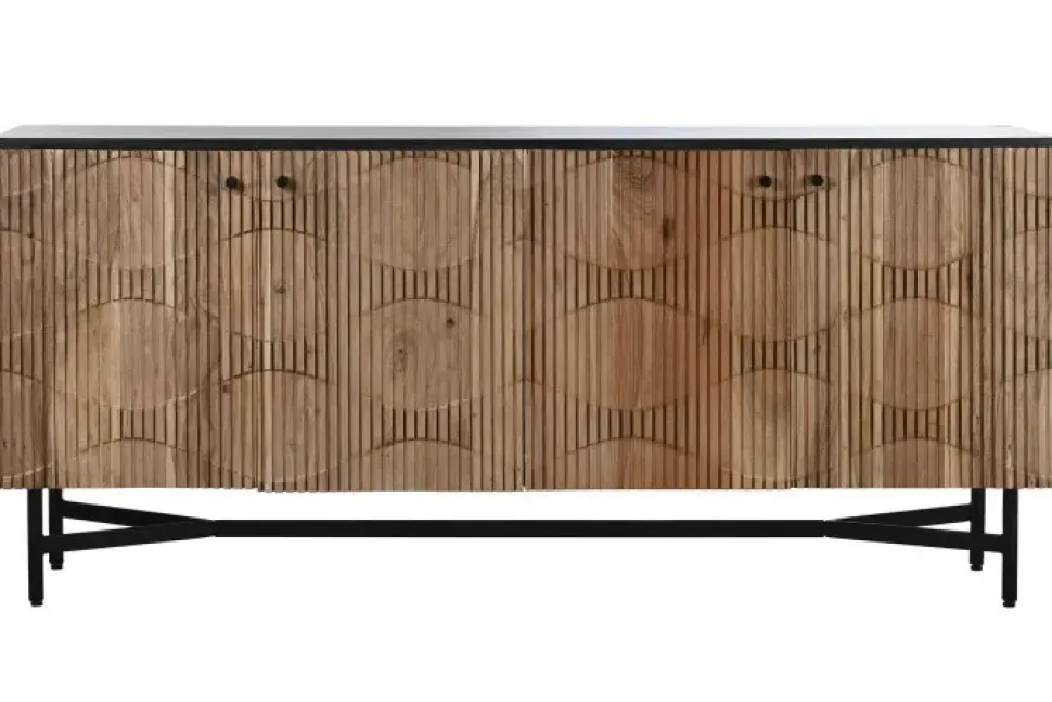 Madia Credenza acacia marmo 175 di Outlet etnico in stile design scontata -38%