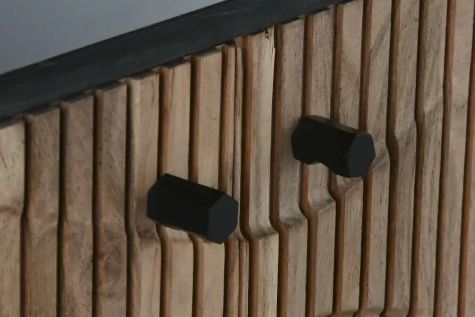 Madia Credenza acacia marmo 175 di Outlet etnico in stile design scontata -38%