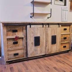 Madia Credenza madia newport jupiter vintage ante scorrevoli in stile moderno di Outlet etnico in Offerta Outlet