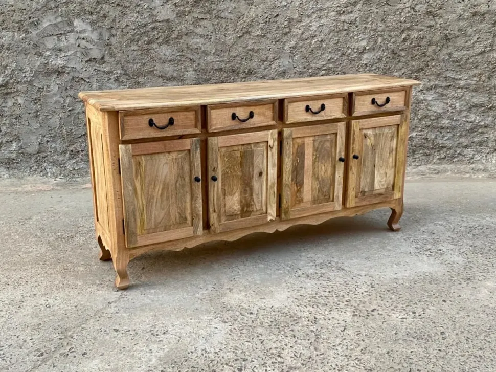 Madia Credenza maxi 4 ante 4 cassetti shabby nature e chic di Outlet etnico a prezzi outlet